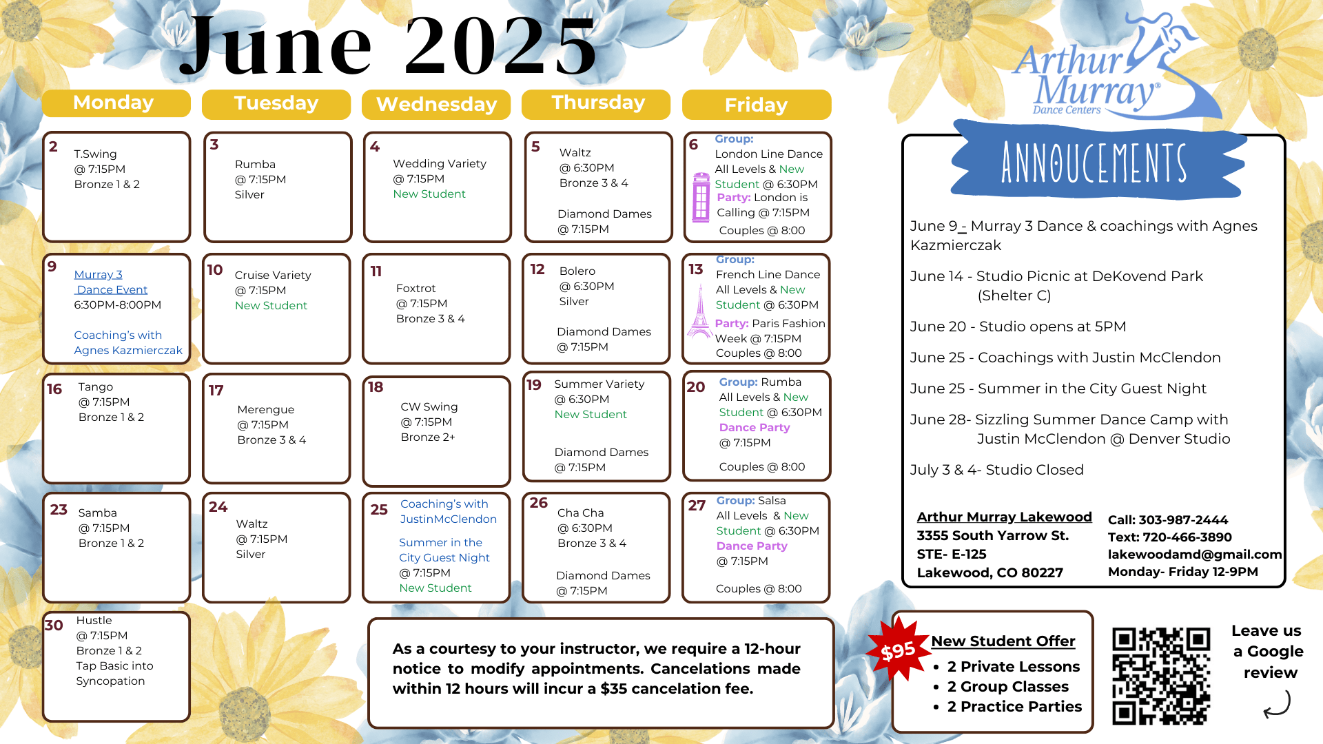 An image of a calendar of events for June 2025.